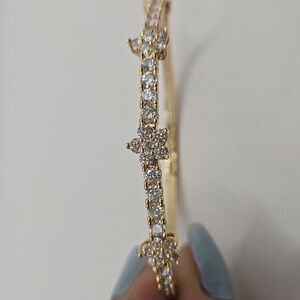 NWOT Marchesa Gold and Silver Crystal Bracelet